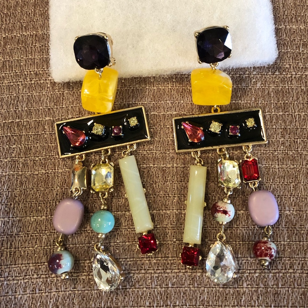 Multi-colored Statement Earrings
